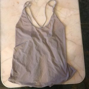 Grey slightly see through workout tank Lululemon
